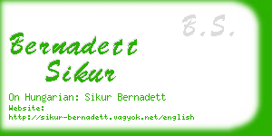 bernadett sikur business card
